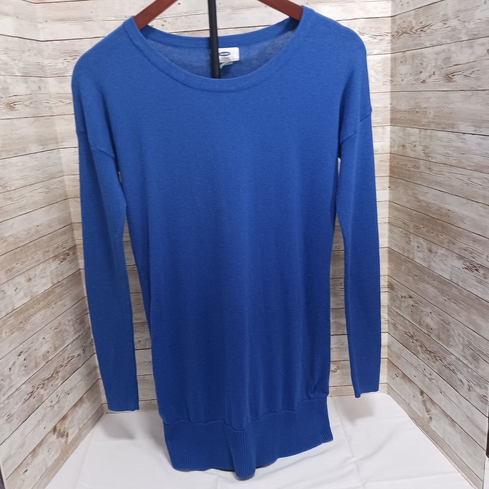 Old Navy‎ Women's Sweater Dress Sz S Bright Blue color